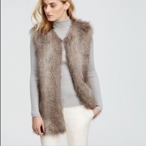 Ann Taylor faux fur vest